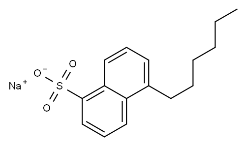 5-Hexyl-1-naphthalenesulfonic acid sodium salt Structure