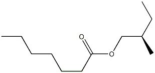 (-)-Heptanoic acid (R)-2-methylbutyl ester Structure