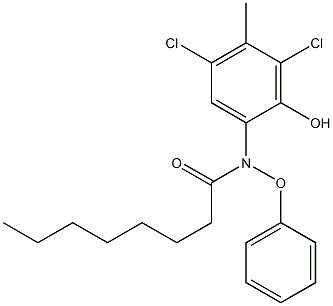2-(2-Hexylphenoxyacetylamino)-4,6-dichloro-5-methylphenol