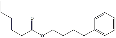 Hexanoic acid 4-phenylbutyl ester Structure