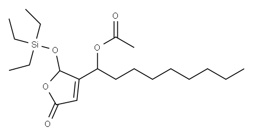 Acetic acid 1-[[2,5-dihydro-5-oxo-2-(triethylsiloxy)furan]-3-yl]nonyl ester|