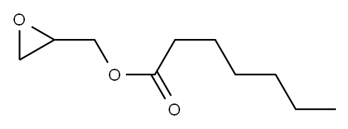 Heptanoic acid oxiranylmethyl ester Structure