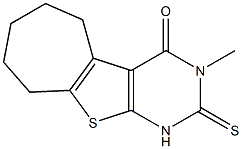 1,2,6,7,8,9-Hexahydro-2-thioxo-3-methyl-5H-cyclohepta[4,5]thieno[2,3-d]pyrimidin-4(3H)-one