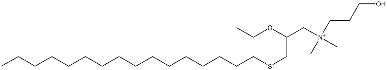 3-Hexadecylthio-2-ethoxy-N-(3-hydroxypropyl)-N,N-dimethylpropan-1-aminium Structure