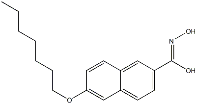 6-Heptyloxynaphthalene-2-carbohydroximic acid Structure