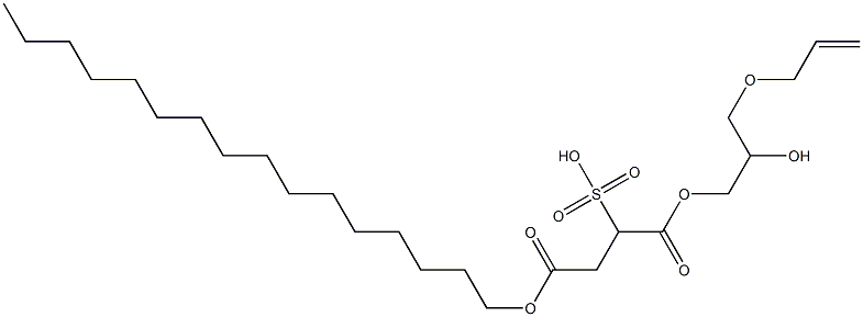 2-Hexadecyloxycarbonyl-1-(3-allyloxy-2-hydroxypropoxycarbonyl)ethanesulfonic acid Structure