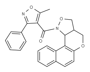 3a,11c-dihydro-3H-benzo[5,6]chromeno[4,3-c]isoxazol-1(4H)-yl(5-methyl-3-phenyl-4-isoxazolyl)methanone|