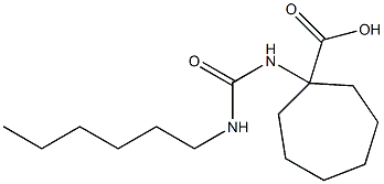 1-[(hexylcarbamoyl)amino]cycloheptane-1-carboxylic acid