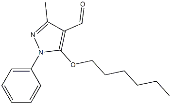 5-(hexyloxy)-3-methyl-1-phenyl-1H-pyrazole-4-carbaldehyde Structure