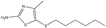 5-(hexylsulfanyl)-4-methyl-1,3-thiazol-2-amine Structure