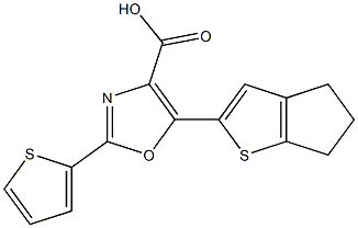 5-{4H,5H,6H-cyclopenta[b]thiophen-2-yl}-2-(thiophen-2-yl)-1,3-oxazole-4-carboxylic acid Structure