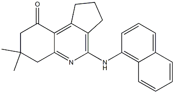 1,2,3,6,7,8-Hexahydro-4-(1-naphtylamino)-7,7-dimethyl-9H-cyclopenta[c]quinolin-9-one Structure