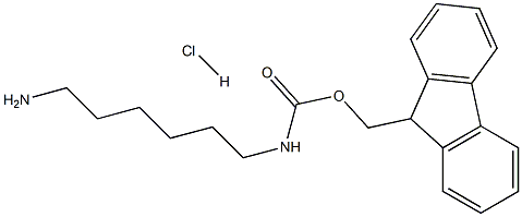 9H-fluoren-9-ylmethyl N-(6-aminohexyl)carbamate hydrochloride Structure