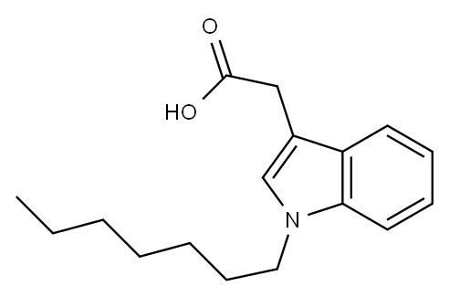 2-(1-heptyl-1H-indol-3-yl)acetic acid Structure