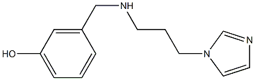 3-({[3-(1H-imidazol-1-yl)propyl]amino}methyl)phenol Structure