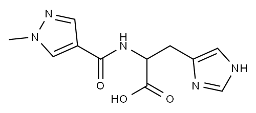 3-(1H-imidazol-4-yl)-2-[(1-methyl-1H-pyrazol-4-yl)formamido]propanoic acid Structure