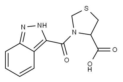 3-(2H-indazol-3-ylcarbonyl)-1,3-thiazolidine-4-carboxylic acid Structure