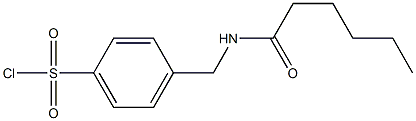4-(hexanamidomethyl)benzene-1-sulfonyl chloride Structure