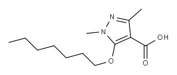 5-(heptyloxy)-1,3-dimethyl-1H-pyrazole-4-carboxylic acid|