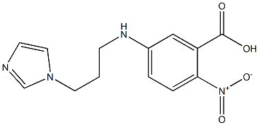 5-{[3-(1H-imidazol-1-yl)propyl]amino}-2-nitrobenzoic acid Structure