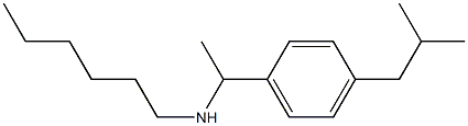 hexyl({1-[4-(2-methylpropyl)phenyl]ethyl})amine Structure