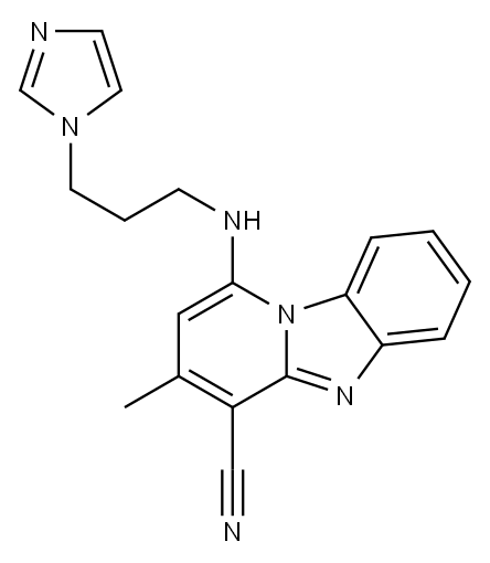 1-{[3-(1H-imidazol-1-yl)propyl]amino}-3-methylpyrido[1,2-a]benzimidazole-4-carbonitrile