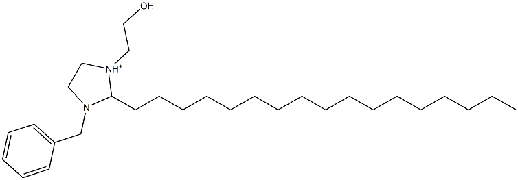 2-Heptadecyl-4,5-dihydro-1-(2-hydroxyethyl)-3-phenylmethyl-1H-imidazol-1-ium Structure