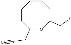 [(Hexahydro-8-iodomethyl-2H-oxocin)-2-yl]acetonitrile Structure
