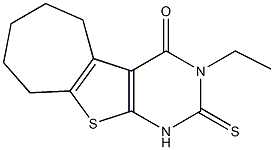 1,2,6,7,8,9-Hexahydro-2-thioxo-3-ethyl-5H-cyclohepta[4,5]thieno[2,3-d]pyrimidin-4(3H)-one