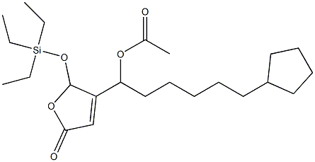Acetic acid 1-[[2,5-dihydro-5-oxo-2-(triethylsiloxy)furan]-3-yl]-6-cyclopentylhexyl ester|