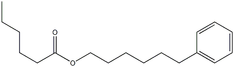 Hexanoic acid 6-phenylhexyl ester Structure