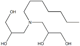 3,3'-(Heptylimino)bis(propane-1,2-diol) Structure