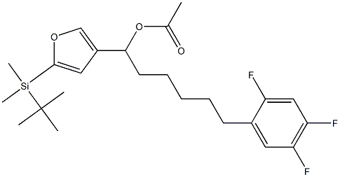 Acetic acid 1-[5-(tert-butyldimethylsilyl)-3-furyl]-6-(2,4,5-trifluorophenyl)hexyl ester|