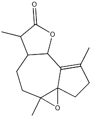 3a,4,5,6,6a,7,8,9b-Octahydro-6,6a-epoxy-3,6,9-trimethylazuleno[4,5-b]furan-2(3H)-one Structure