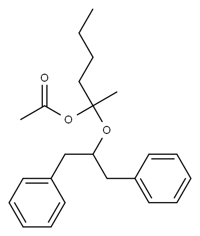 Acetic acid 1-(1-benzyl-2-phenylethoxy)methylpentyl ester