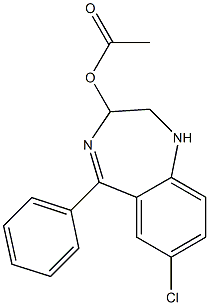 Acetic acid [7-chloro-2,3-dihydro-5-(phenyl)-1H-1,4-benzodiazepin]-3-yl ester