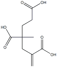 1-Hexene-2,4,6-tricarboxylic acid 4-methyl ester Structure