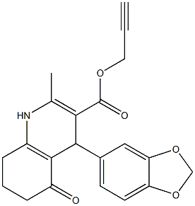 1,4,5,6,7,8-Hexahydro-5-oxo-2-methyl-4-(1,3-benzodioxol-5-yl)quinoline-3-carboxylic acid (2-propynyl) ester