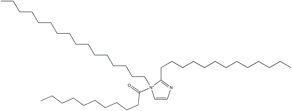 1-Hexadecyl-1-undecanoyl-2-tridecyl-1H-imidazol-1-ium Structure