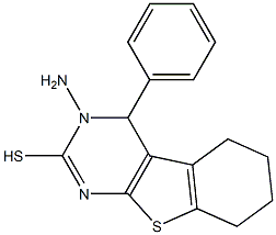 3,4,5,6,7,8-Hexahydro-3-amino-4-phenyl[1]benzothieno[2,3-d]pyrimidine-2-thiol Structure