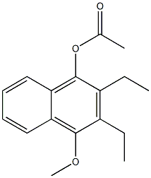 Acetic acid 2,3-diethyl-4-methoxy-1-naphtyl ester Structure