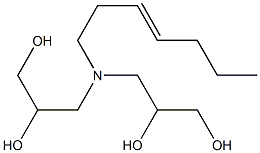 3,3'-(3-Heptenylimino)bis(propane-1,2-diol) Structure