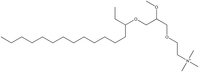 2-(3-Hexadecyloxy-2-methoxypropyloxy)-N,N,N-trimethylethanaminium Structure