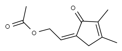 5-[(Z)-2-Acetyloxyethylidene]-2,3-dimethyl-2-cyclopenten-1-one Structure