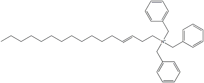 (3-Hexadecenyl)tribenzylaminium Structure