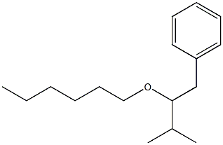 (2-Hexyloxy-3-methylbutyl)benzene Structure