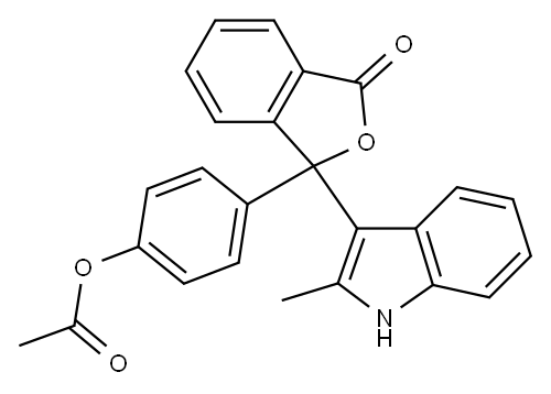 Acetic acid 4-[[1-oxo-3-(2-methyl-1H-indol-3-yl)-1,3-dihydroisobenzofuran]-3-yl]phenyl ester|
