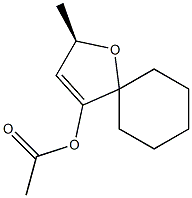 Acetic acid (R)-5-methylspiro[furan-2(5H),1'-cyclohexan]-3-yl ester Structure