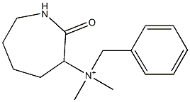 Hexahydro-N,N-dimethyl-2-oxo-N-(phenylmethyl)-1H-azepin-3-aminium Structure