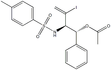 Acetic acid (1R,2R)-1-phenyl-2-(tosylamino)-3-iodo-3-butenyl ester|
